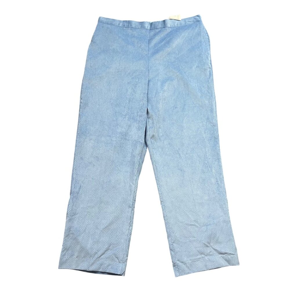 Alfred Dunner Classic Fit Pants Womens Plus Size 18 Corduroy Victoria Falls Blue